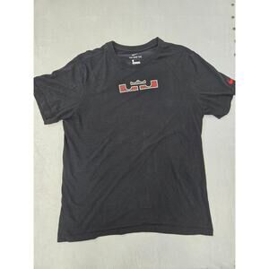 Nike Lebron King James Playing Card Graphic T Shirt Black L